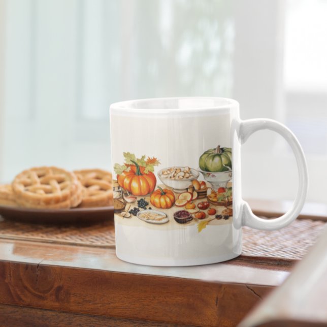 Taza De Café Día de Acción de Gracias Moderno 11 Mug (Thanksgiving Modern 11 Mug
)