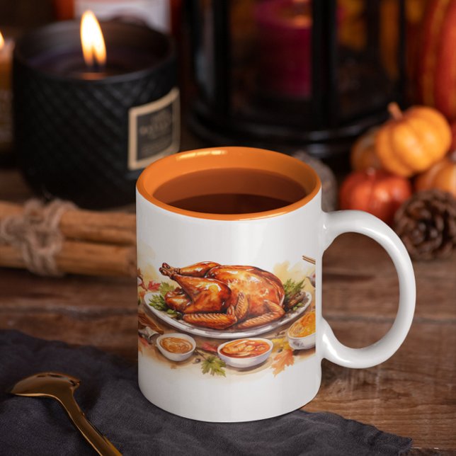 Taza De Café Día de Acción de Gracias Moderno 12 Mug (Thanksgiving Modern 12 Mug
)