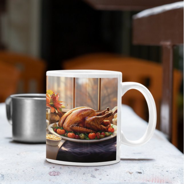 Taza De Café Día de Acción de Gracias Moderno 4 Mug (Thanksgiving Modern 4 Mug
)