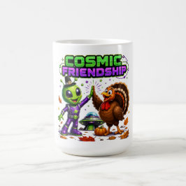 Taza De Café Día de Acción de Gracias por la Amistad Cósmica Pa