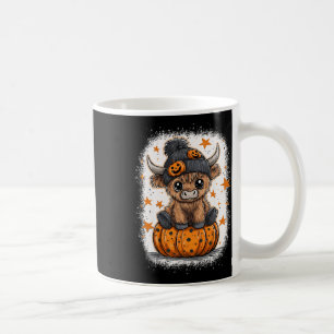Taza De Café Día de Acción de Gracias Retro Halloween Cow Pumpk