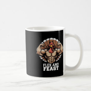 Taza De Café Día De Acción De Gracias Turquía Flex Y Gimnasio D