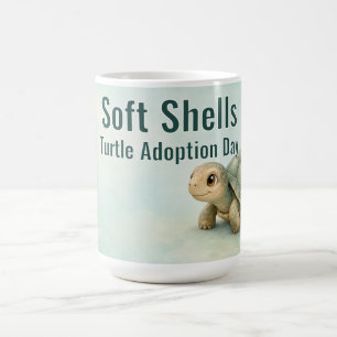Taza De Café Día de Adopción de Tortugas de Caparazón Blando