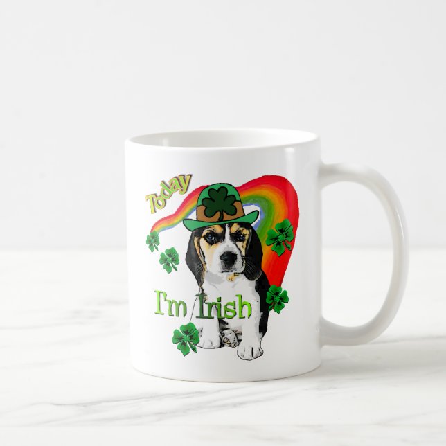 Taza De Café Día de Beagle St Patrick (Derecha)