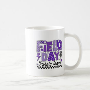 Taza De Café Día de Campo Color del Equipo Morado Equipo de Exc