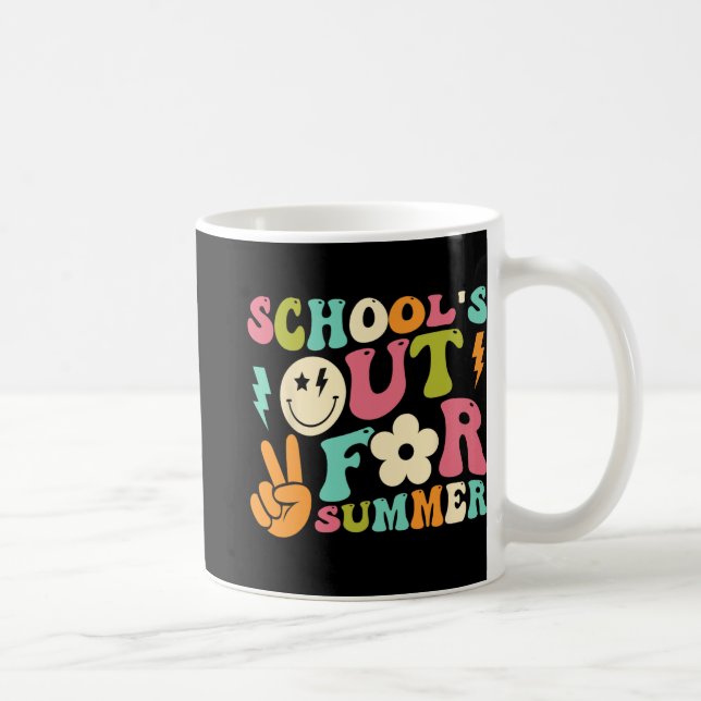 Taza De Café Día De Colegios De Groovy Fuera Para La Enseñanza  (Derecha)