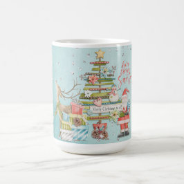 Taza De Café Día de fiesta del navidad - aquí viene Santa