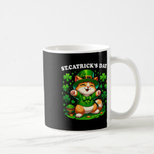 Taza De Café Día de gatos de San Patricio Gatos Amantes de San