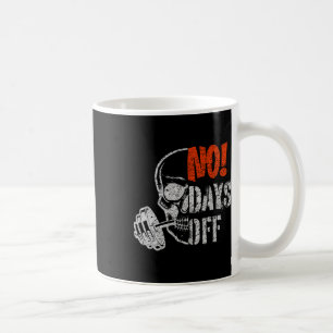 Taza De Café Día de gimnasio Calavera Levantamiento de pesas Mo