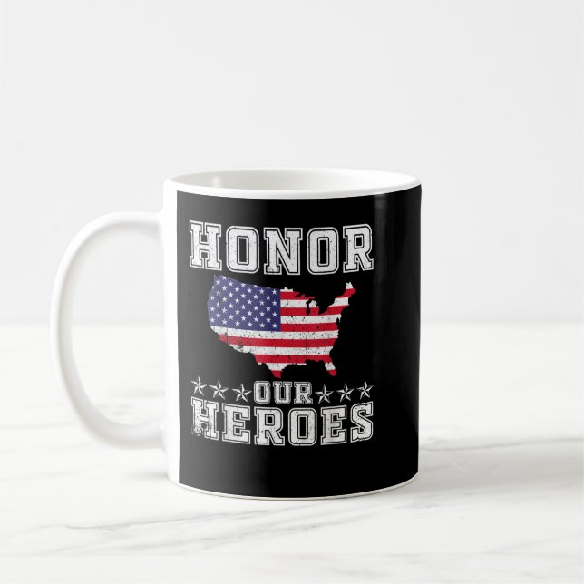 Taza De Café Día de homenaje a nuestros héroes veteranos milita (Izquierda)