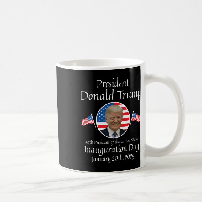 Taza De Café Día de Inauguración de Donald Trump 2025 47º presi (Derecha)
