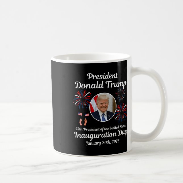 Taza De Café Día de Inauguración de Donald Trump 2025 47º presi (Derecha)