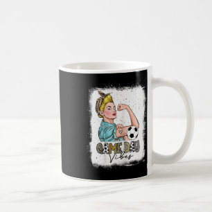 Taza De Café Día de juego de fútbol femenino decolorado Día de