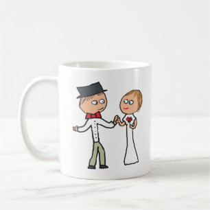 Taza De Café Día de la boda de novias y novias