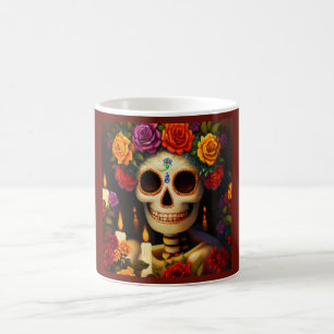 Taza De Café Día de la Calavera Azúcar Muerta 3