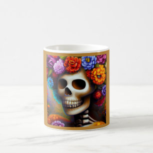 Taza De Café Día de la Calavera del Azúcar Muerto 1