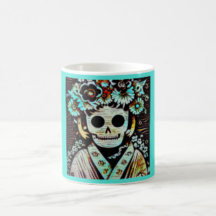 Taza De Café Día de la Calavera del Azúcar Muerto 4