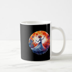 Taza De Café Día De La Catrina Muerta Lady Sugar Skull Dia De L