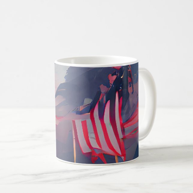 Taza De Café Día de la Conmemoración de la Bandera de los Estad (Anverso derecho)