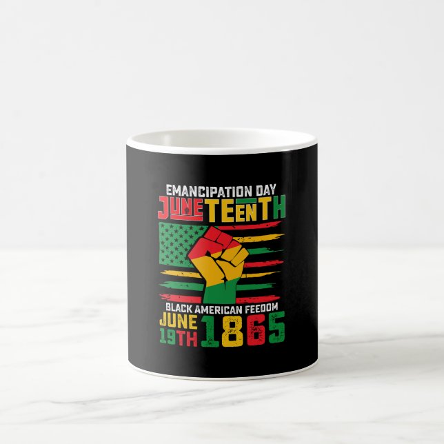 Taza De Café Día de la Emancipación de Juneteenth Libertad Negr (Centro)