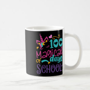Taza De Café Día De La Escuela Unicornio 100 Días Mágicos Profe