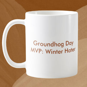 Taza De Café Día de la Groundhog del título de personalizado