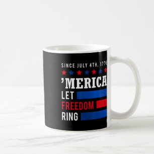 Taza De Café Día de la Independencia 4 de julio Bandera Estadou