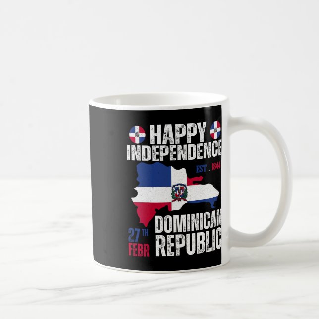 Taza De Café Día De La Independencia Bandera Y Mapa De Repúblic (Derecha)