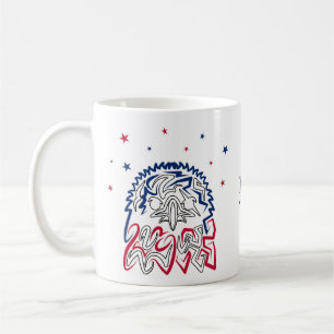 Taza De Café Día de la Independencia Estrellas de Águila Estado