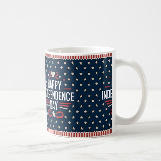 Taza De Café Día de la Independencia y idea de regalo del 4 de  (Derecha)