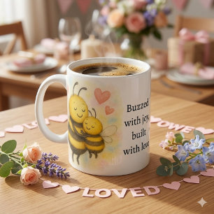 Taza De Café Día de la Madre Café Abeja y Bebé