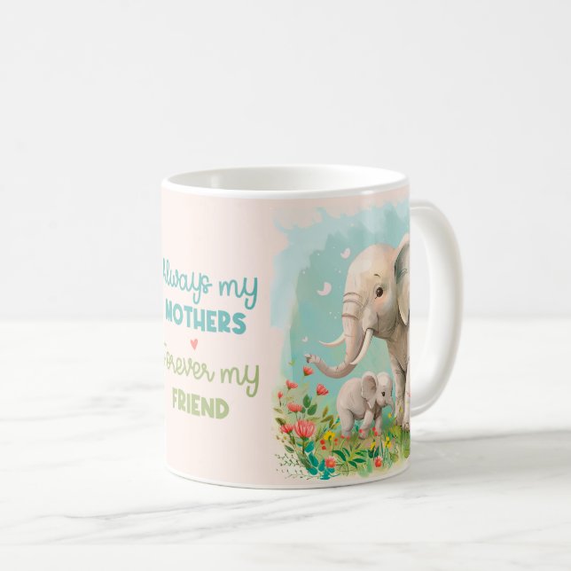 Taza De Café Día de la Madre Cuta/ Elefantes (Anverso derecho)
