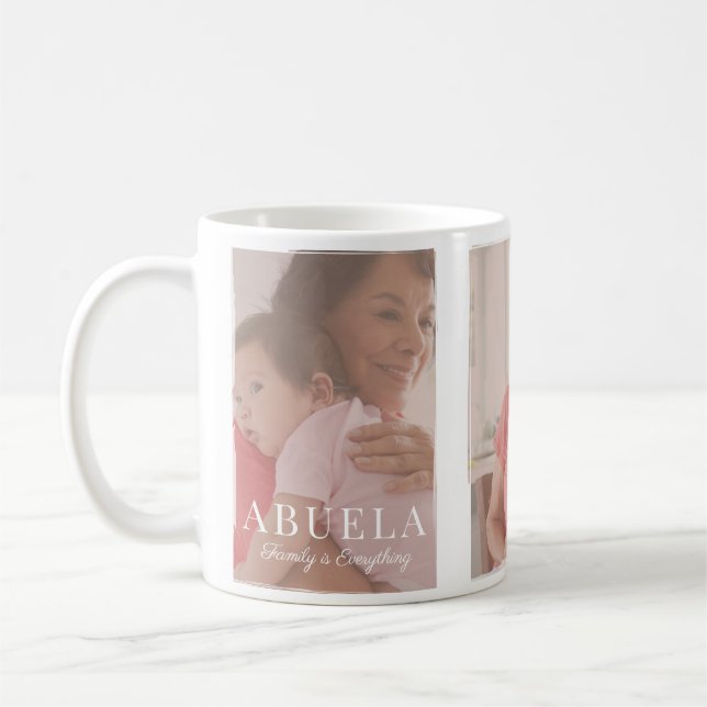 Taza De Café Día de la madre de Abuela con overlay cepillado (Izquierda)
