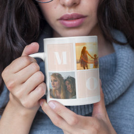Taza De Café Día de la Madre de collage de fotos mami