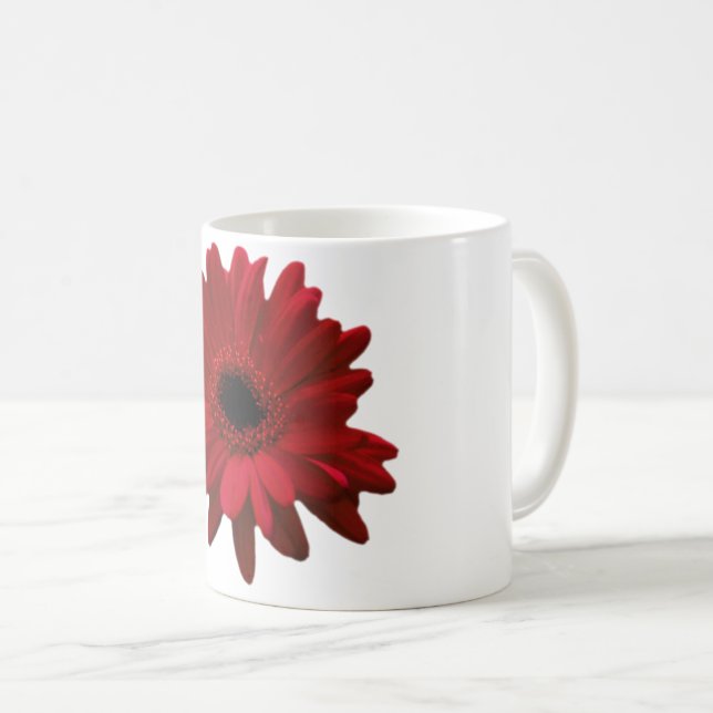 Taza De Café Día de la Madre de la Gerbera Roja (Anverso derecho)