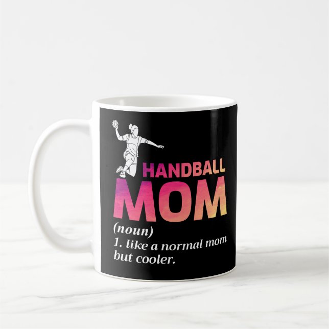 Taza De Café Día de la Madre de mamá de balonmano (Izquierda)