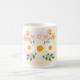 Taza De Café Día de la Madre de mamá floral personalizado