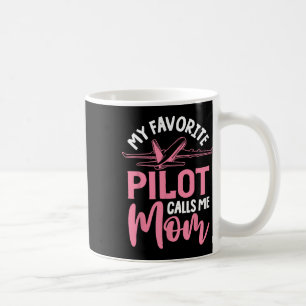Taza De Café Día de la Madre de Mamá piloto de avión de aviació