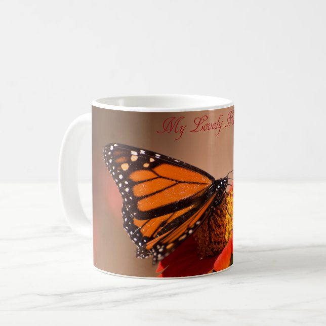 Taza De Café Día de la Madre de mariposa monarca (Anverso izquierdo)
