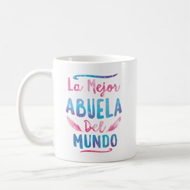 Taza De Café Día de la Madre de Mejor Abuela Del Mundo Grandma (Izquierda)