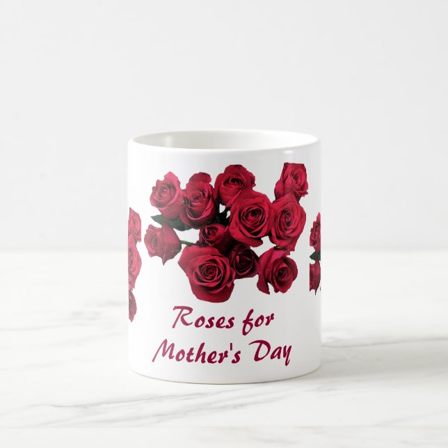 Taza De Café Día de la madre de Roses Rojos (Centro)
