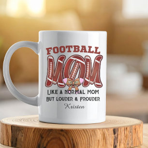 Taza De Café Día de la Madre deportes fútbol americano personal