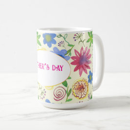 Taza De Café día de la madre, estampado floral
