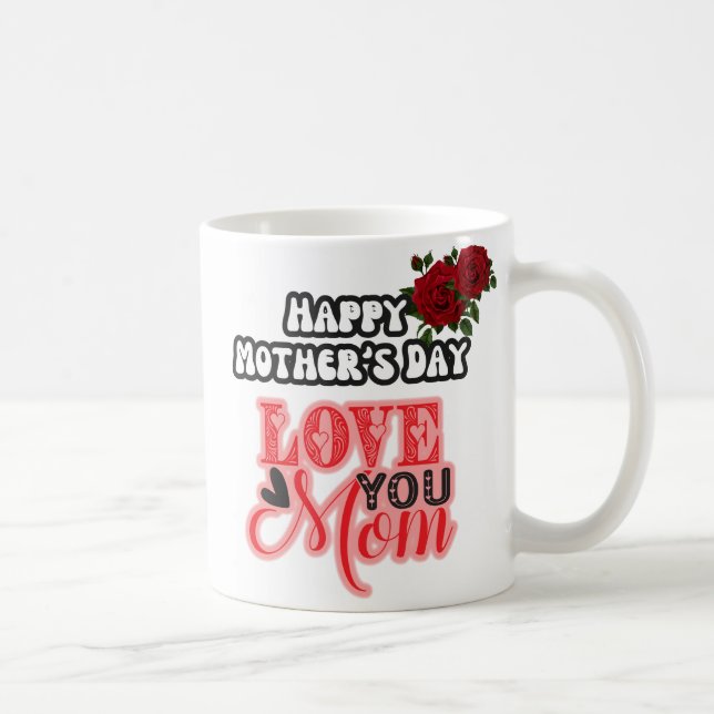 Taza De Café Día de la Madre familiar moderno (Derecha)