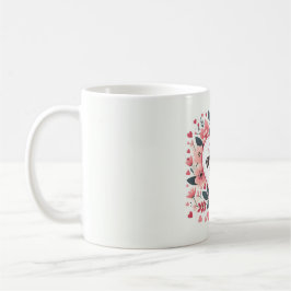 Taza De Café Día de la Madre floral cardíaco