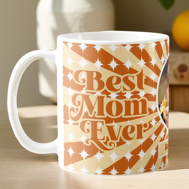 Taza De Café Día de la Madre fotográfico personalizado Boho Bes (Subido por el creador)