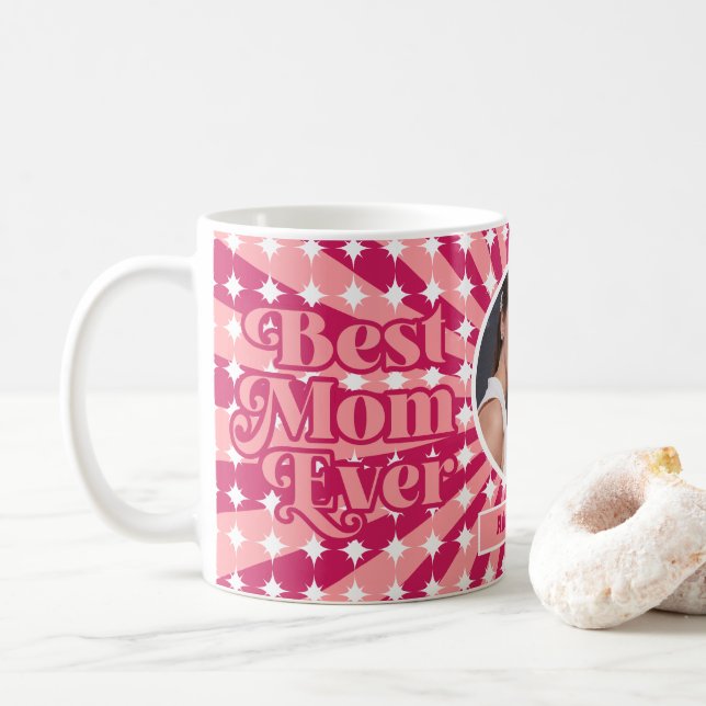 Taza De Café Día de la Madre fotográfico personalizado de la me (Con donut)