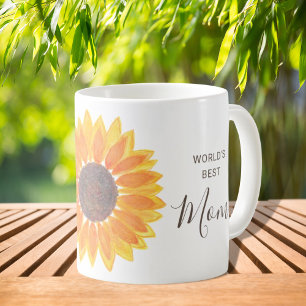 Taza De Café Día de la Madre Girasol Mejor Mamá del Mundo