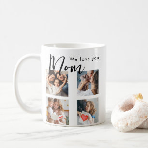 Taza De Café Día de la Madre, mamá, collage de fotos, te querem