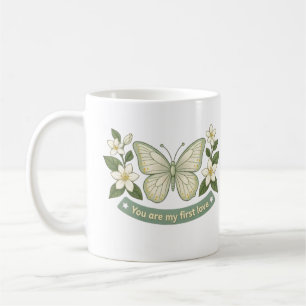 Taza De Café Día de la Madre - Mi Primer Amor Mariposa Floral